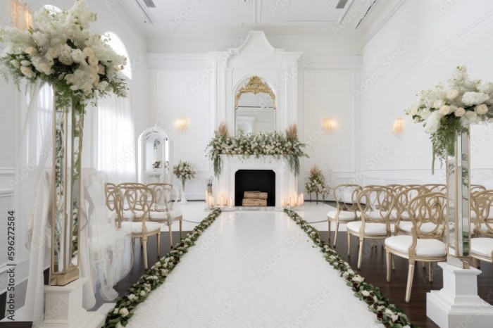 How to decorate a white room for wedding