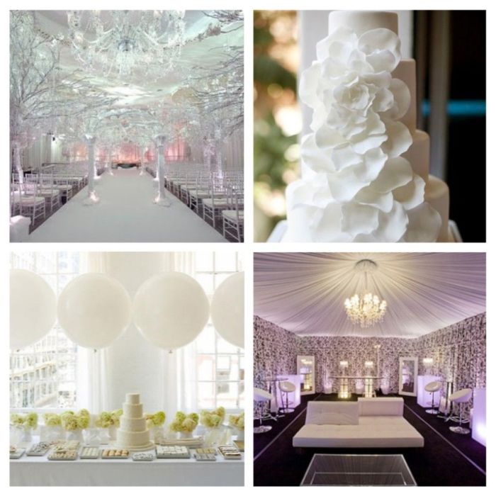 How to decorate a white room for wedding