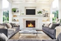 How to decorate family room with fireplace