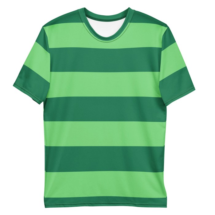 Mens green striped dress shirt