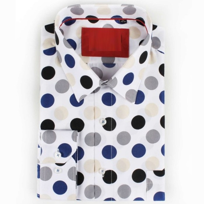 Polka dot dress shirt mens