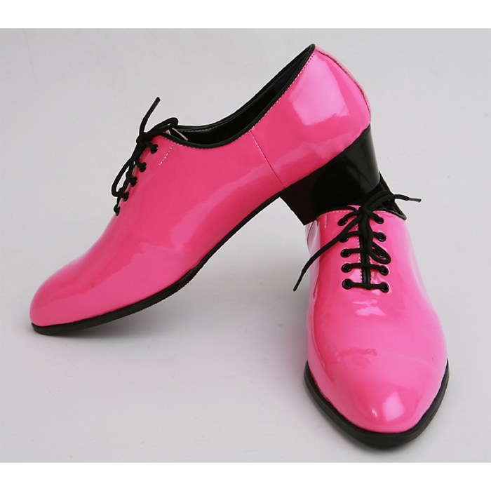 White and pink mens dress shoes